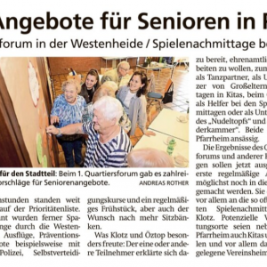 Artikel Westfälischer Anzeiger Quartiersforum Westenheide 23.09.2024
